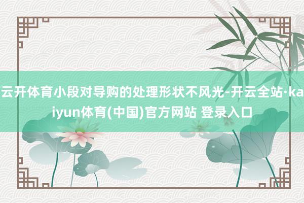 云开体育小段对导购的处理形状不风光-开云全站·kaiyun体育(中国)官方网站 登录入口
